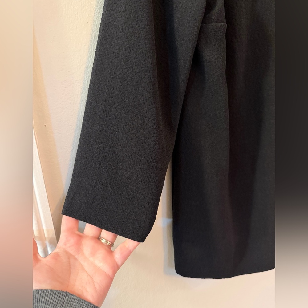 Sezane Black Long Sleeve Textured Blouse - Picture 5 of 11
